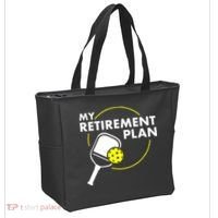 My Retirement Plan Funny Pickleball Slogan Tote Bag thumb 2