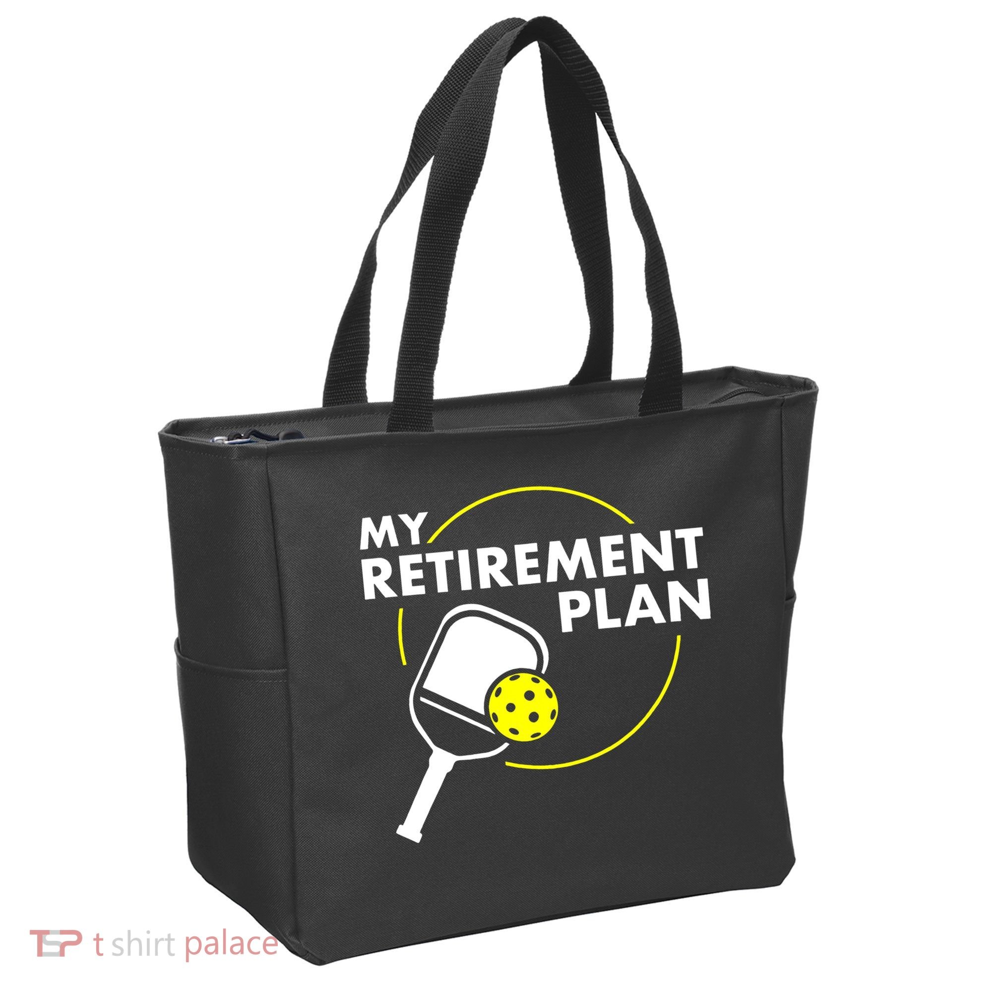 My Retirement Plan Funny Pickleball Slogan Tote Bag