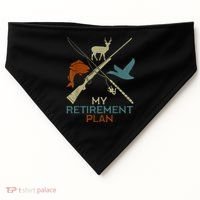 My Retirement Plan Hunting Fishing Hunter Grandfather USA-Made Doggie Bandana thumb 0