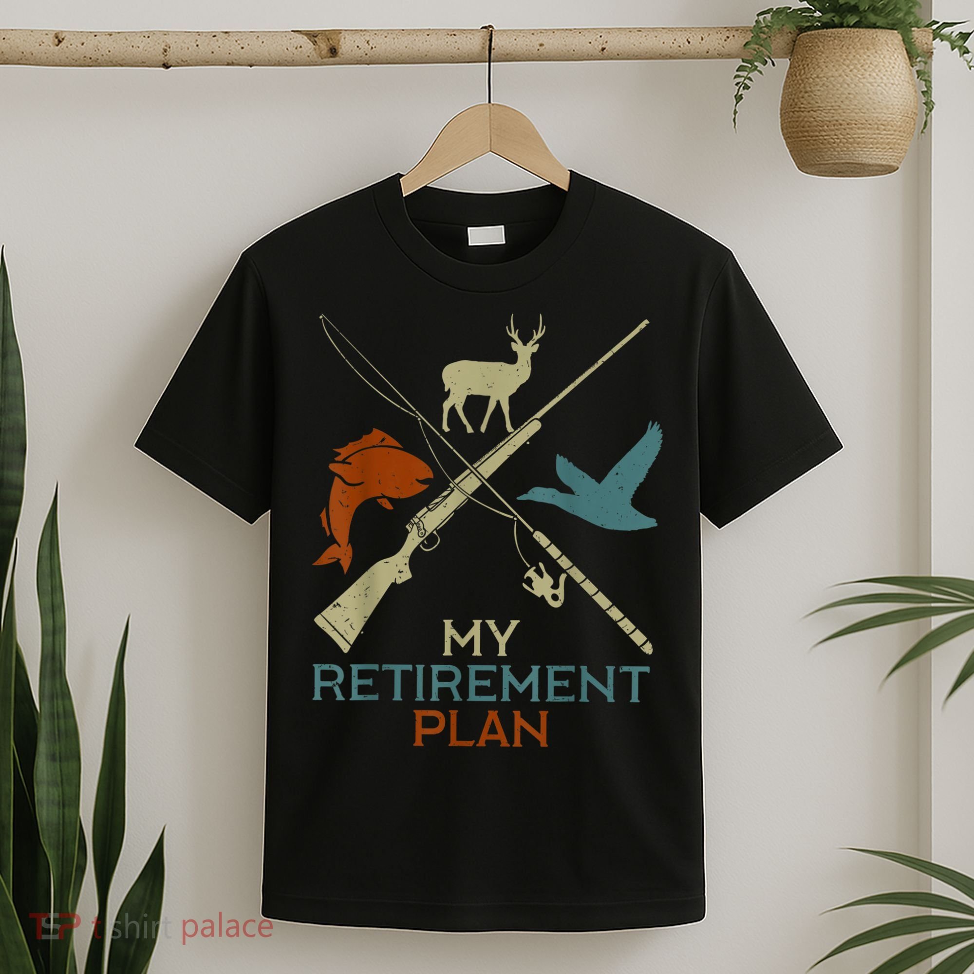 My Retirement Plan Hunting Fishing Hunter Grandfather T-Shirt