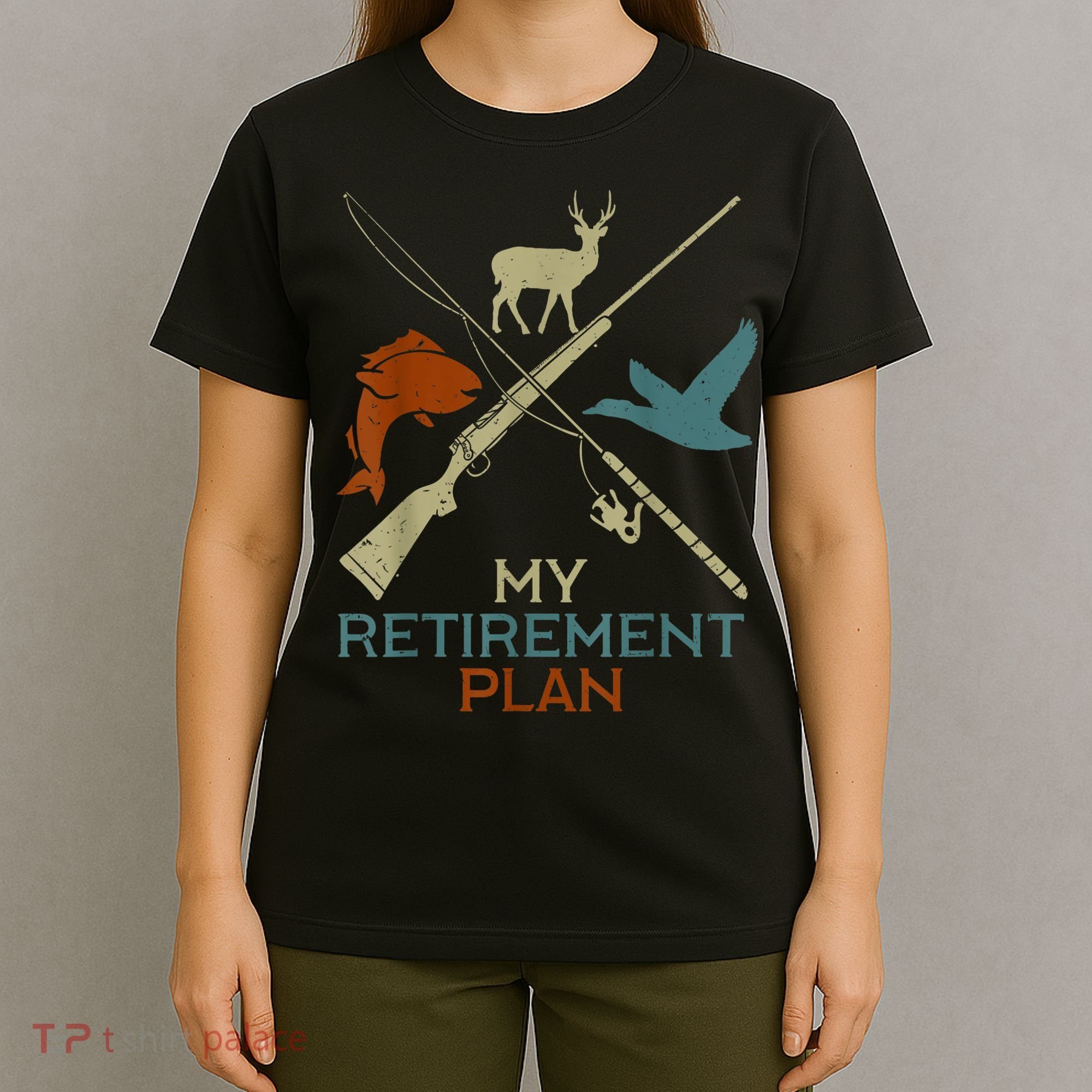 My Retirement Plan Hunting Fishing Hunter Grandfather T-Shirt