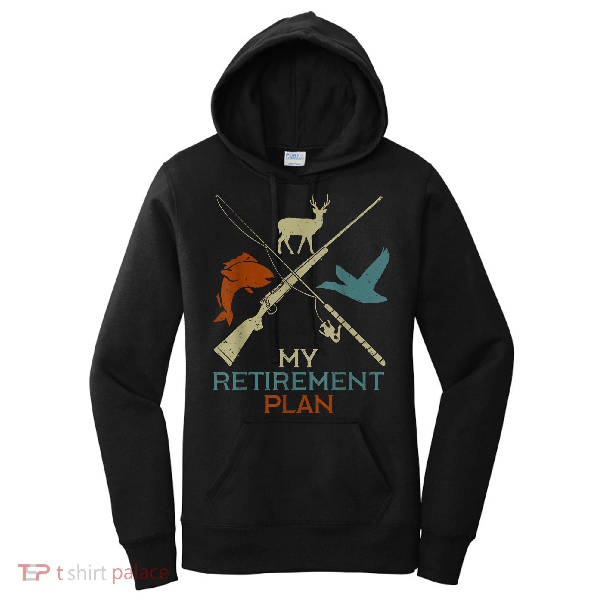 My Retirement Plan Hunting Fishing Hunter Grandfather Women's Hoodie