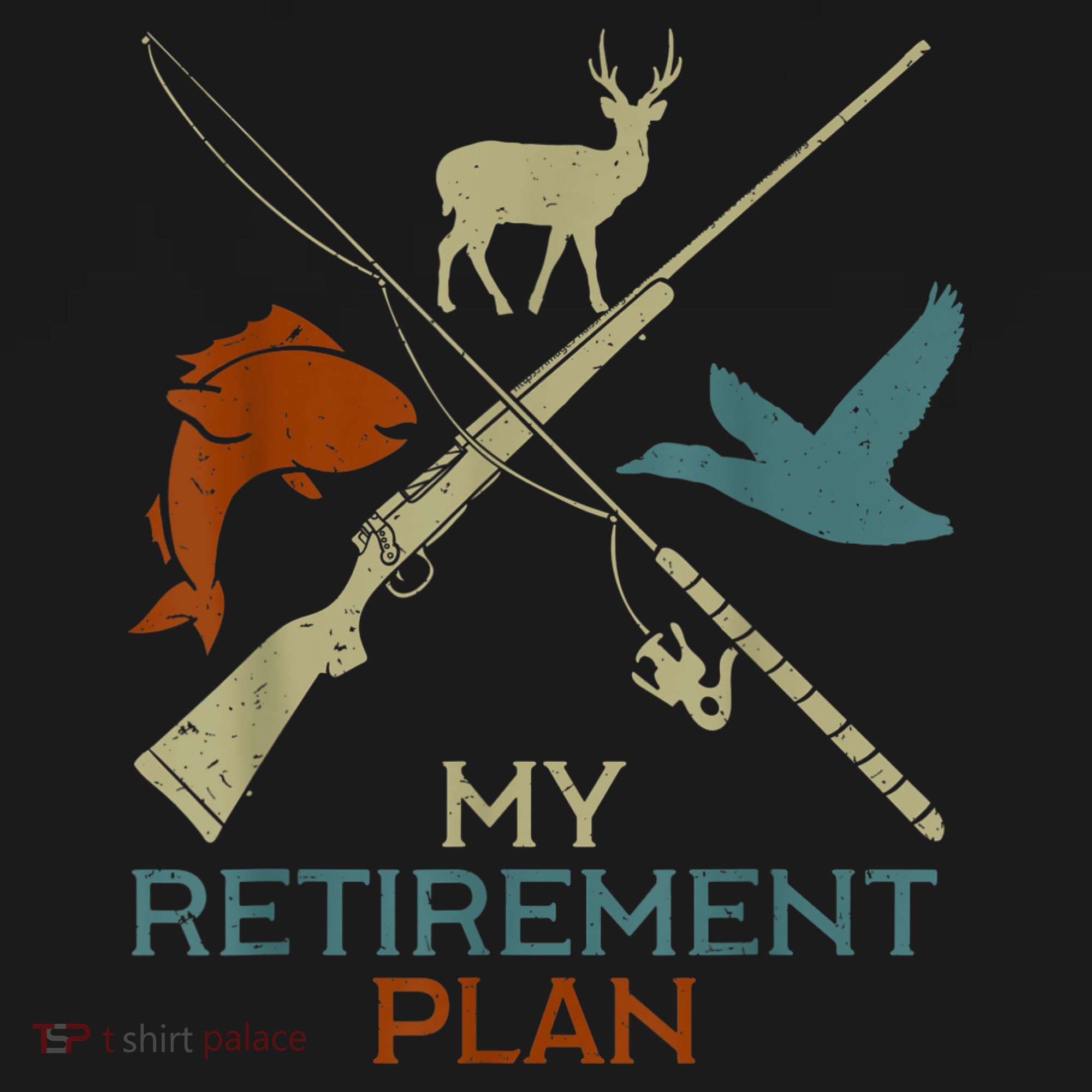 My Retirement Plan Hunting Fishing Hunter Grandfather Women's Hoodie