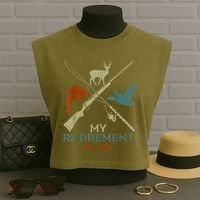 My Retirement Plan Hunting Fishing Hunter Grandfather Garment-Dyed Women's Muscle Tee thumb 3