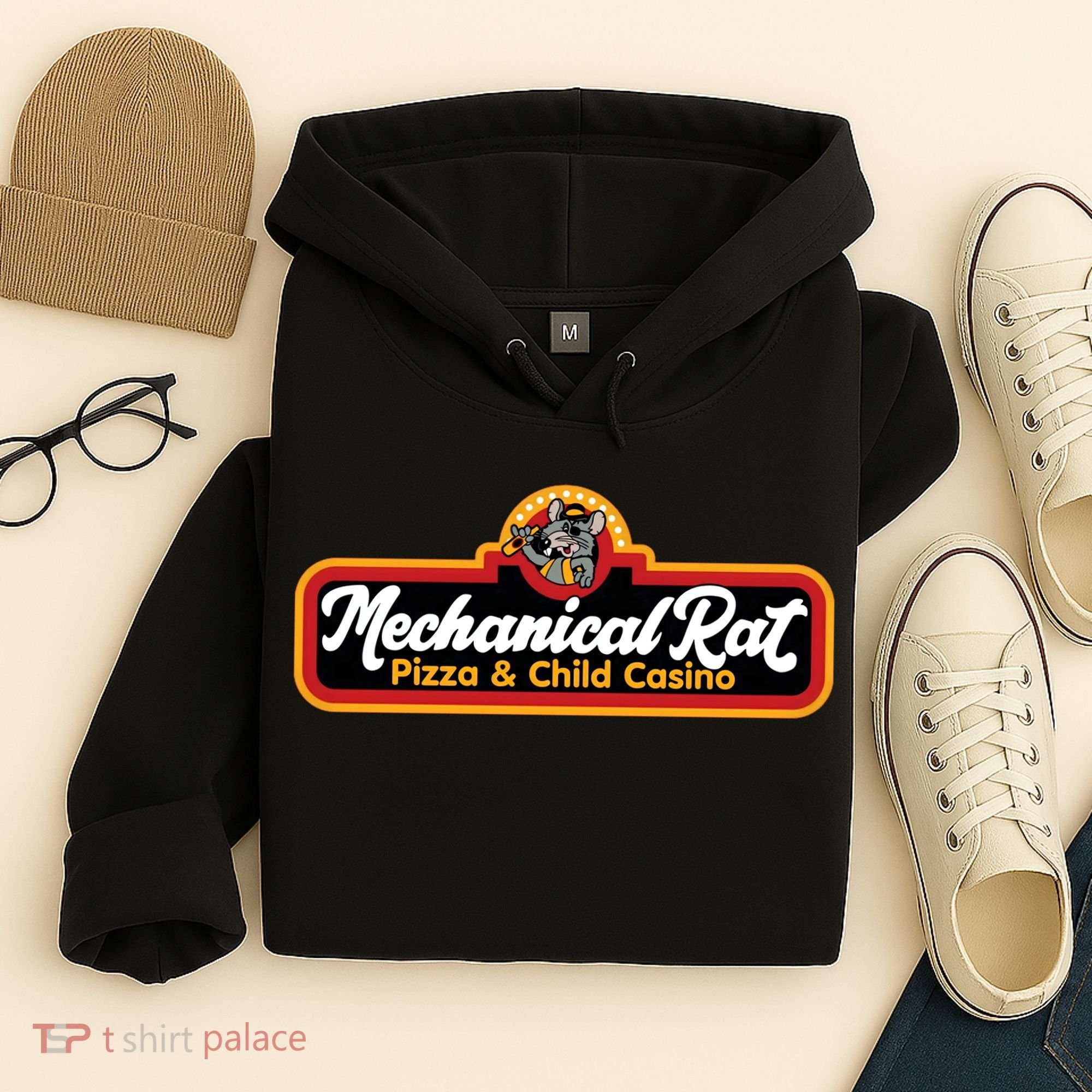 Mechanical Rat Pizza & Child Casino Hoodie