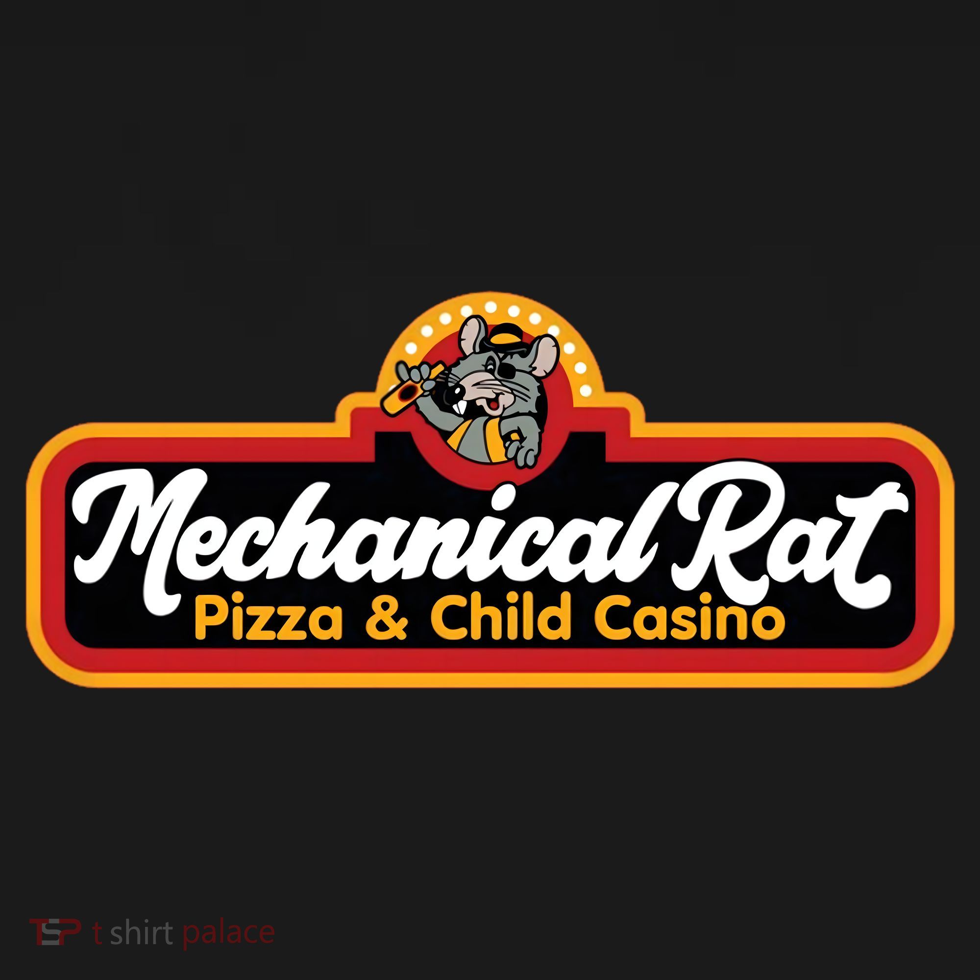 Mechanical Rat Pizza & Child Casino Mousepad