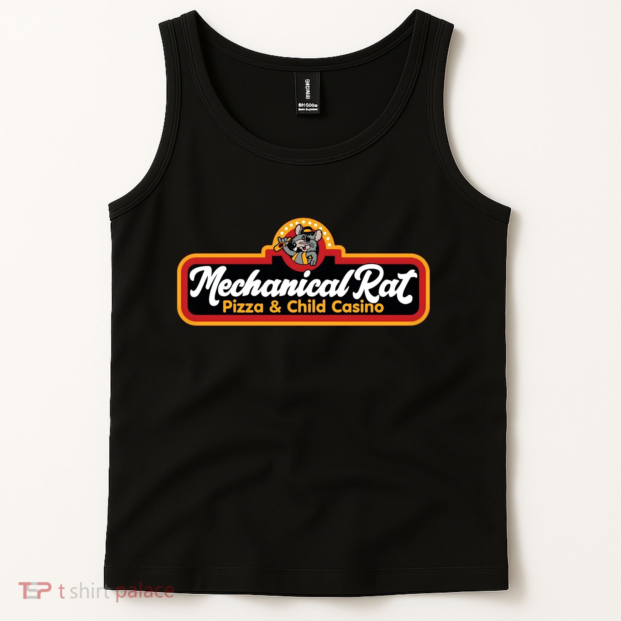 Mechanical Rat Pizza & Child Casino Tank Top