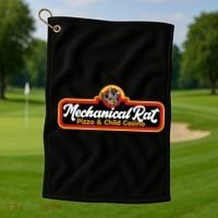 Mechanical Rat Pizza & Child Casino Golf Towel thumb 1