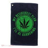 My Retirement Plan Cannabis Weed Marijuana Gardening 2024 Golf Towel thumb 0