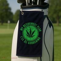 My Retirement Plan Cannabis Weed Marijuana Gardening 2024 Golf Towel thumb 2