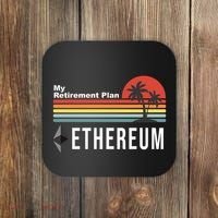 My Retirement Plan Ethereum Sunset Coaster thumb 0