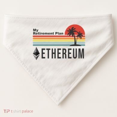 My Retirement Plan Ethereum Sunset USA-Made Doggie Bandana