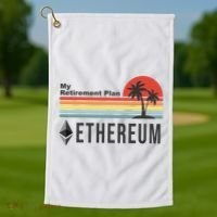 My Retirement Plan Ethereum Sunset Golf Towel thumb 1