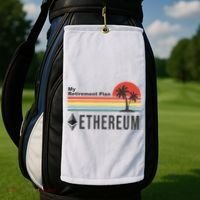 My Retirement Plan Ethereum Sunset Golf Towel thumb 2