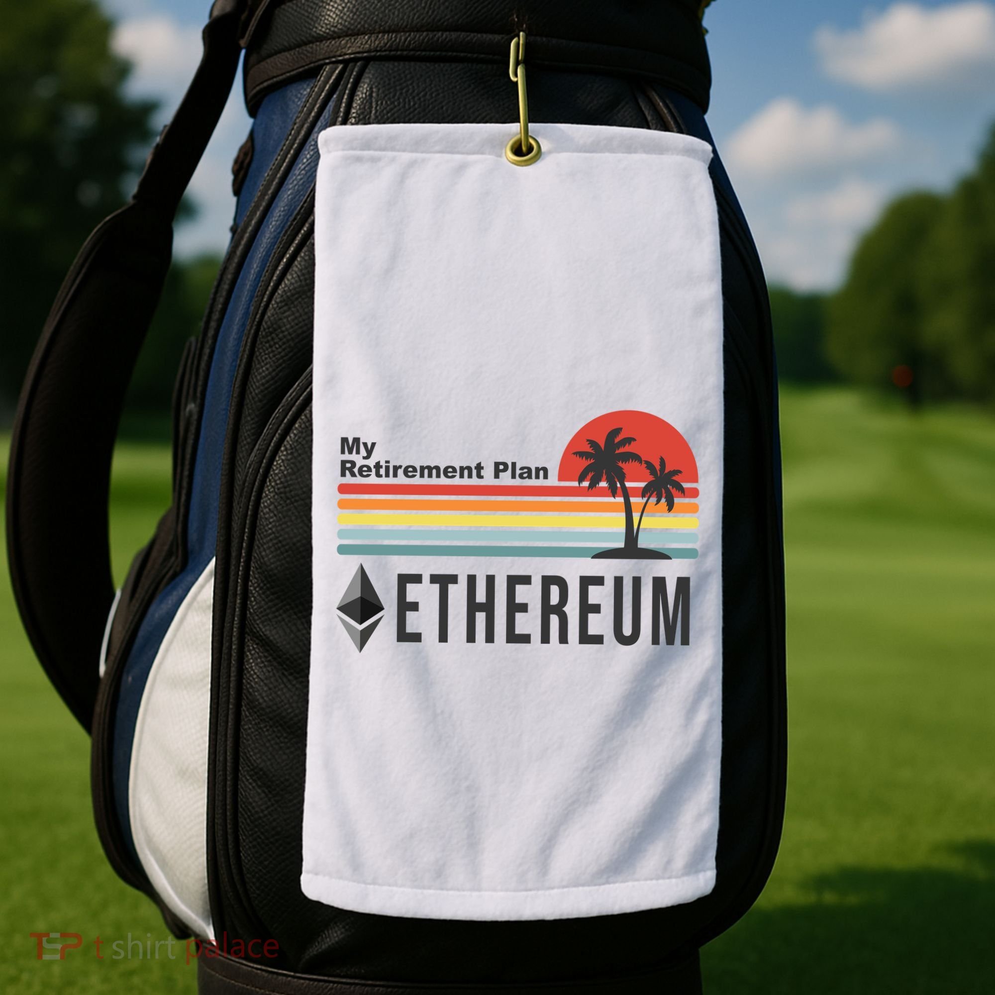 My Retirement Plan Ethereum Sunset Golf Towel