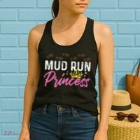 Mud Run Princess For A Mudding Mudder Trail Running Lover Women's Tank Top thumb 2