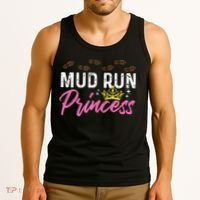 Mud Run Princess For A Mudding Mudder Trail Running Lover Tank Top thumb 3