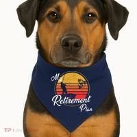 My Retirement Plan - Fishing USA-Made Doggie Bandana thumb 1
