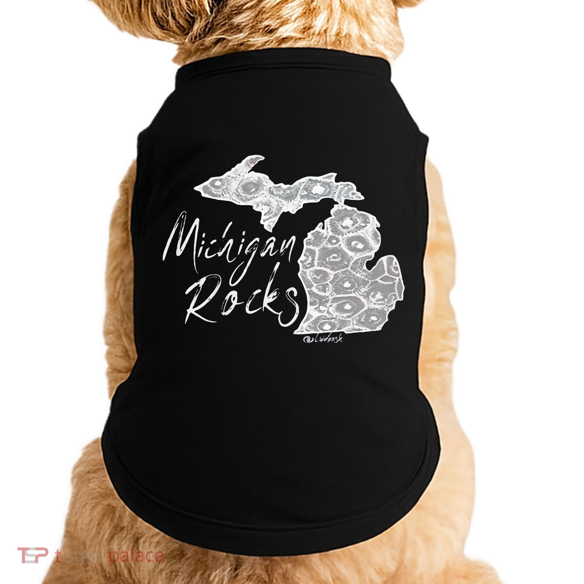 MICHIGAN ROCKS PETOSKEY STONE Doggie Tank