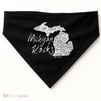 MICHIGAN ROCKS PETOSKEY STONE USA-Made Doggie Bandana thumb 0