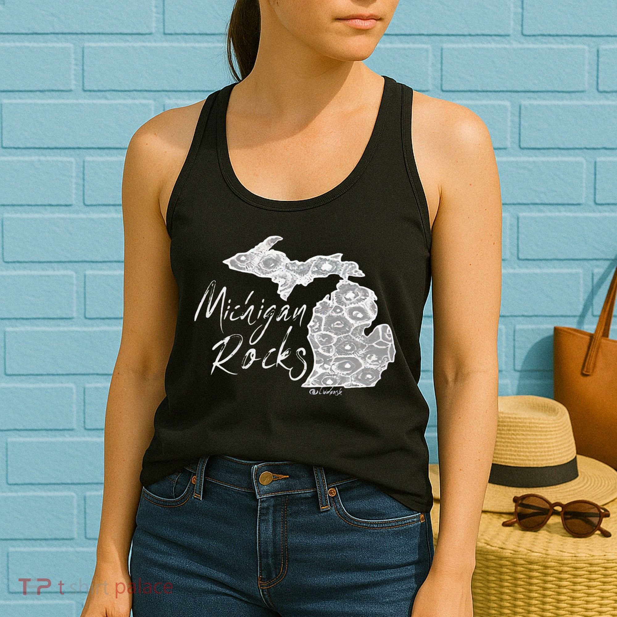 MICHIGAN ROCKS PETOSKEY STONE Women's Tank Top