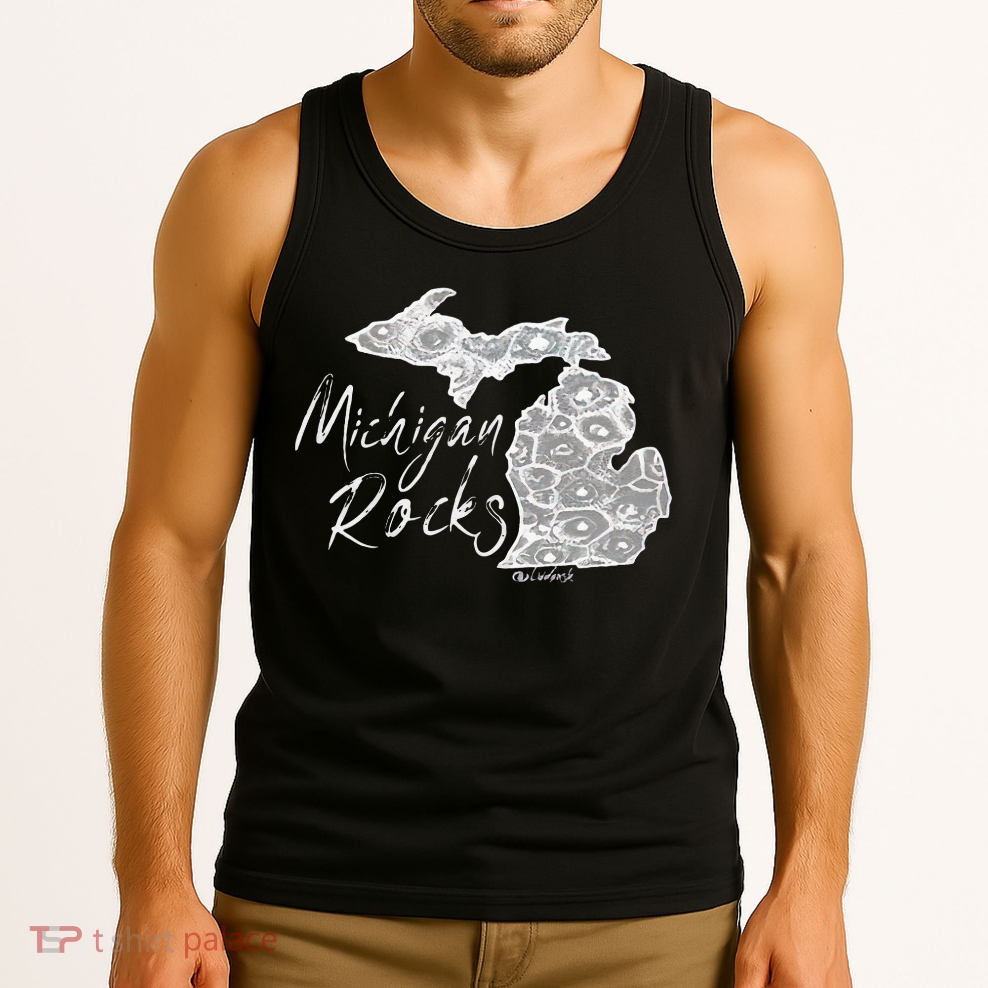 MICHIGAN ROCKS PETOSKEY STONE Tank Top