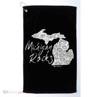 MICHIGAN ROCKS PETOSKEY STONE Golf Towel thumb 0