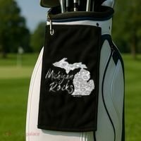 MICHIGAN ROCKS PETOSKEY STONE Golf Towel thumb 2