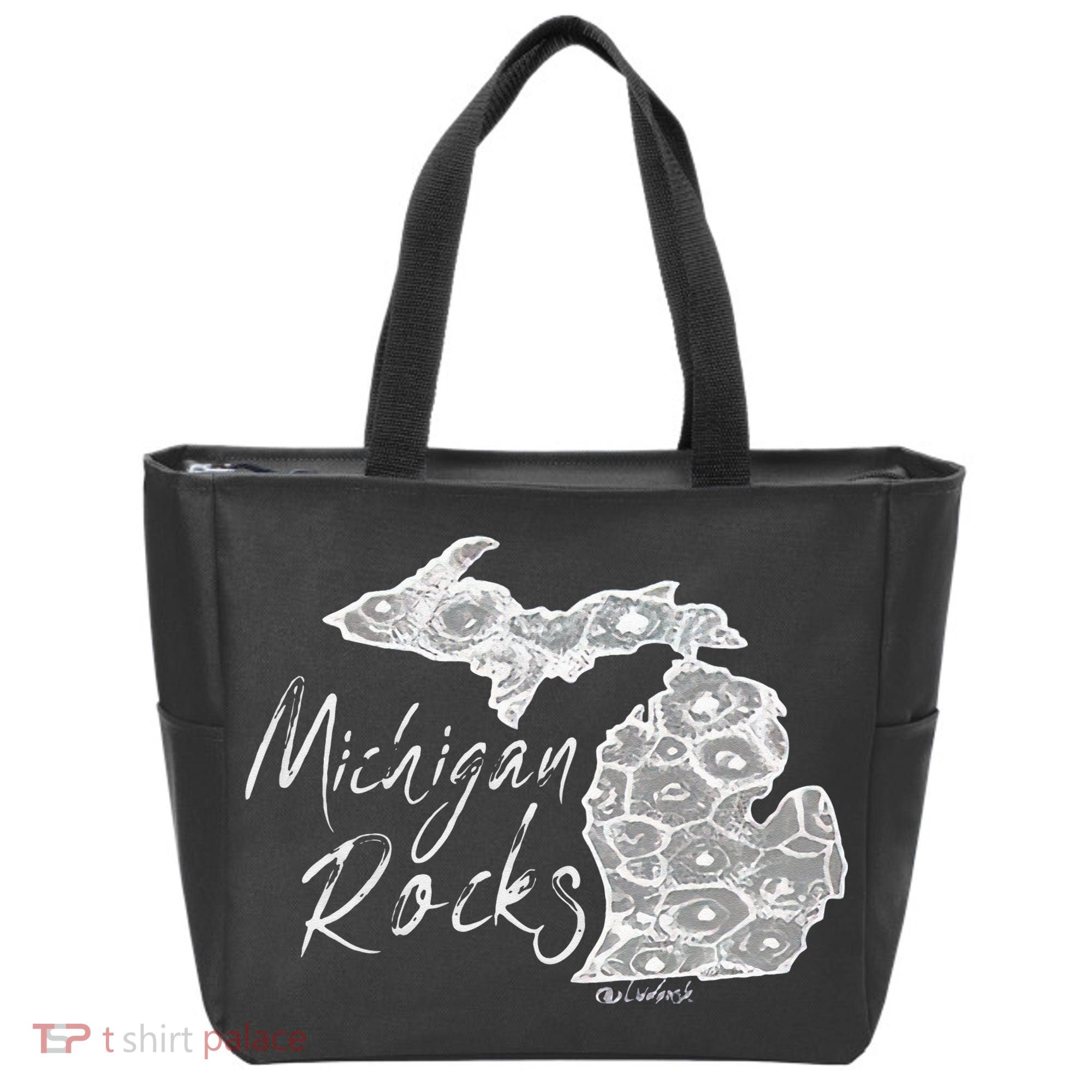 MICHIGAN ROCKS PETOSKEY STONE Tote Bag