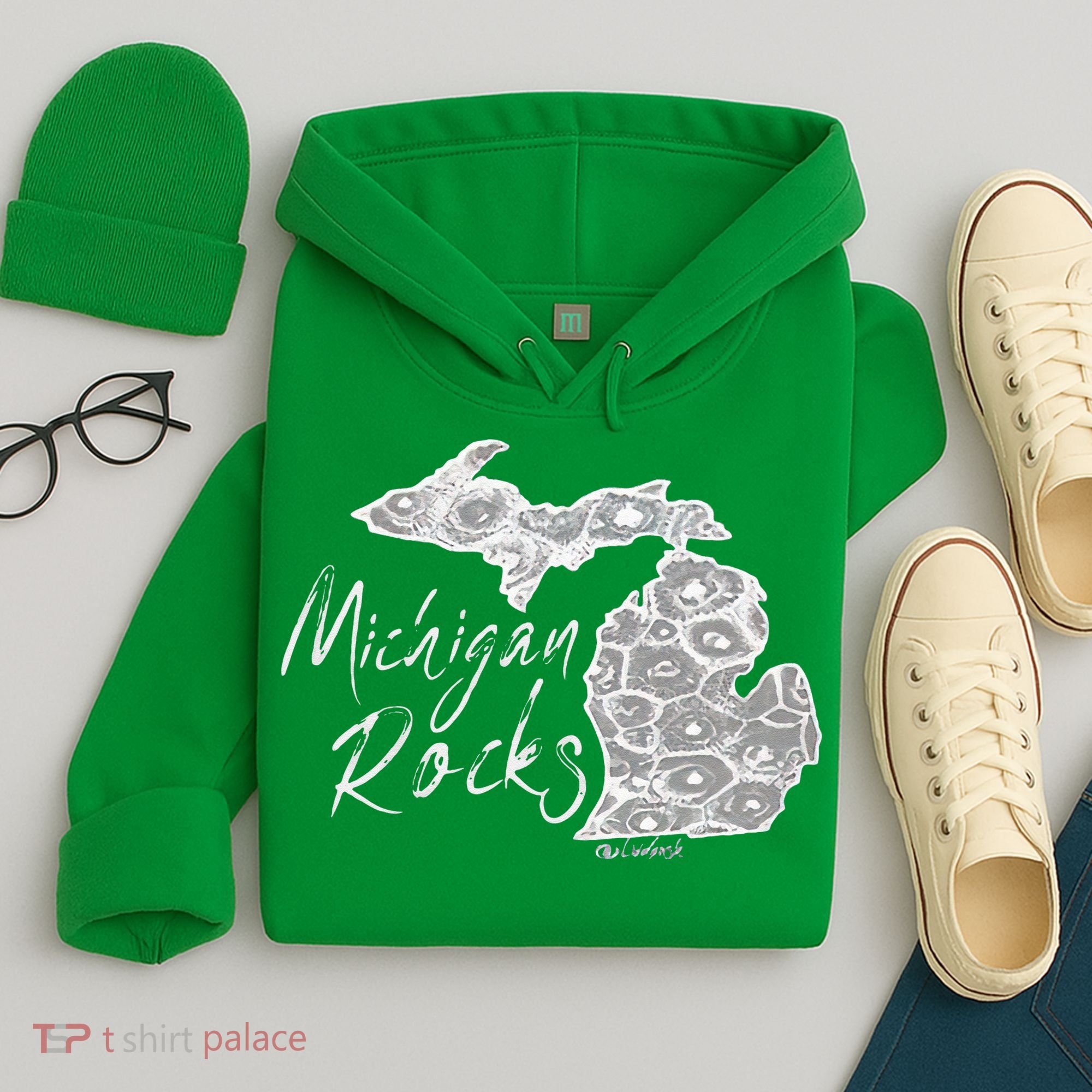 MICHIGAN ROCKS PETOSKEY STONE Hoodie