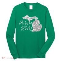 MICHIGAN ROCKS PETOSKEY STONE Long Sleeve Shirt thumb 0
