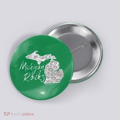 MICHIGAN ROCKS PETOSKEY STONE Button