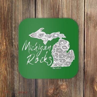 MICHIGAN ROCKS PETOSKEY STONE Coaster