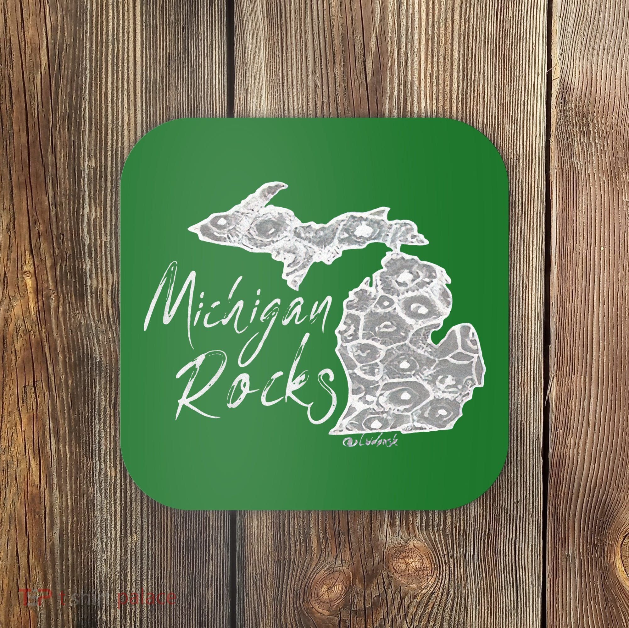 MICHIGAN ROCKS PETOSKEY STONE Coaster