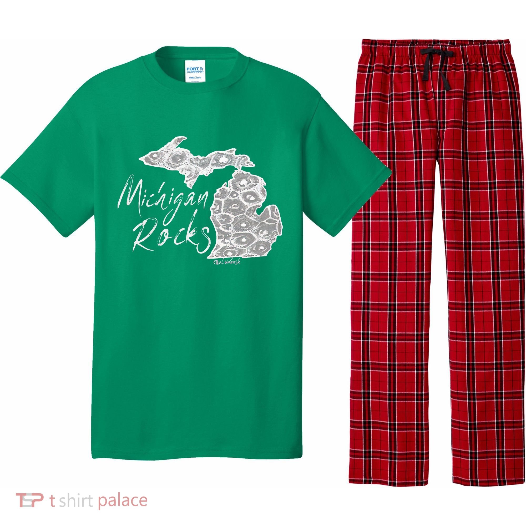 MICHIGAN ROCKS PETOSKEY STONE Pajama Set
