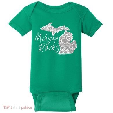 MICHIGAN ROCKS PETOSKEY STONE Baby Bodysuit