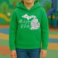 MICHIGAN ROCKS PETOSKEY STONE Kids Hoodie thumb 3
