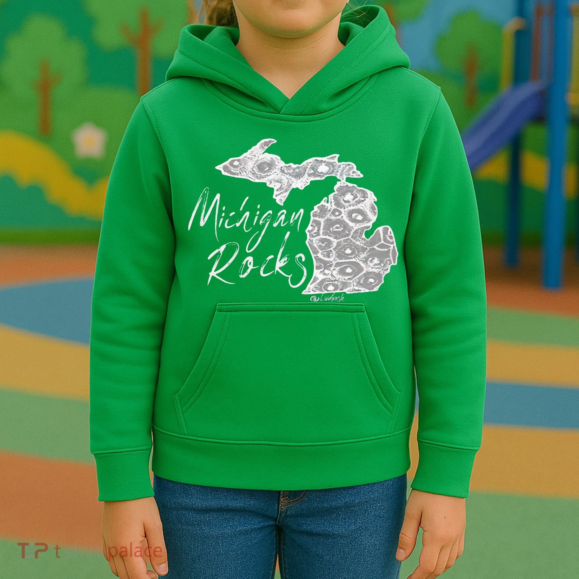 MICHIGAN ROCKS PETOSKEY STONE Kids Hoodie