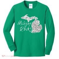 MICHIGAN ROCKS PETOSKEY STONE Kids Long Sleeve Shirt thumb 0