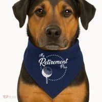 My Retirement Plan - Golf USA-Made Doggie Bandana thumb 1