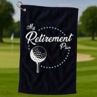 My Retirement Plan - Golf Golf Towel thumb 1