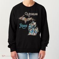 Michigan Rocks Petoskey Stone Hunting Great Lakes State Women's Sweatshirt thumb 0