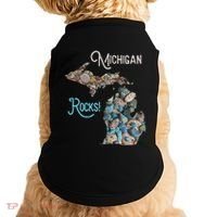 Michigan Rocks Petoskey Stone Hunting Great Lakes State Doggie Tank thumb 0