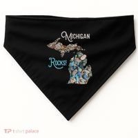 Michigan Rocks Petoskey Stone Hunting Great Lakes State USA-Made Doggie Bandana thumb 0