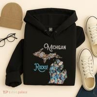 Michigan Rocks Petoskey Stone Hunting Great Lakes State Hoodie thumb 4