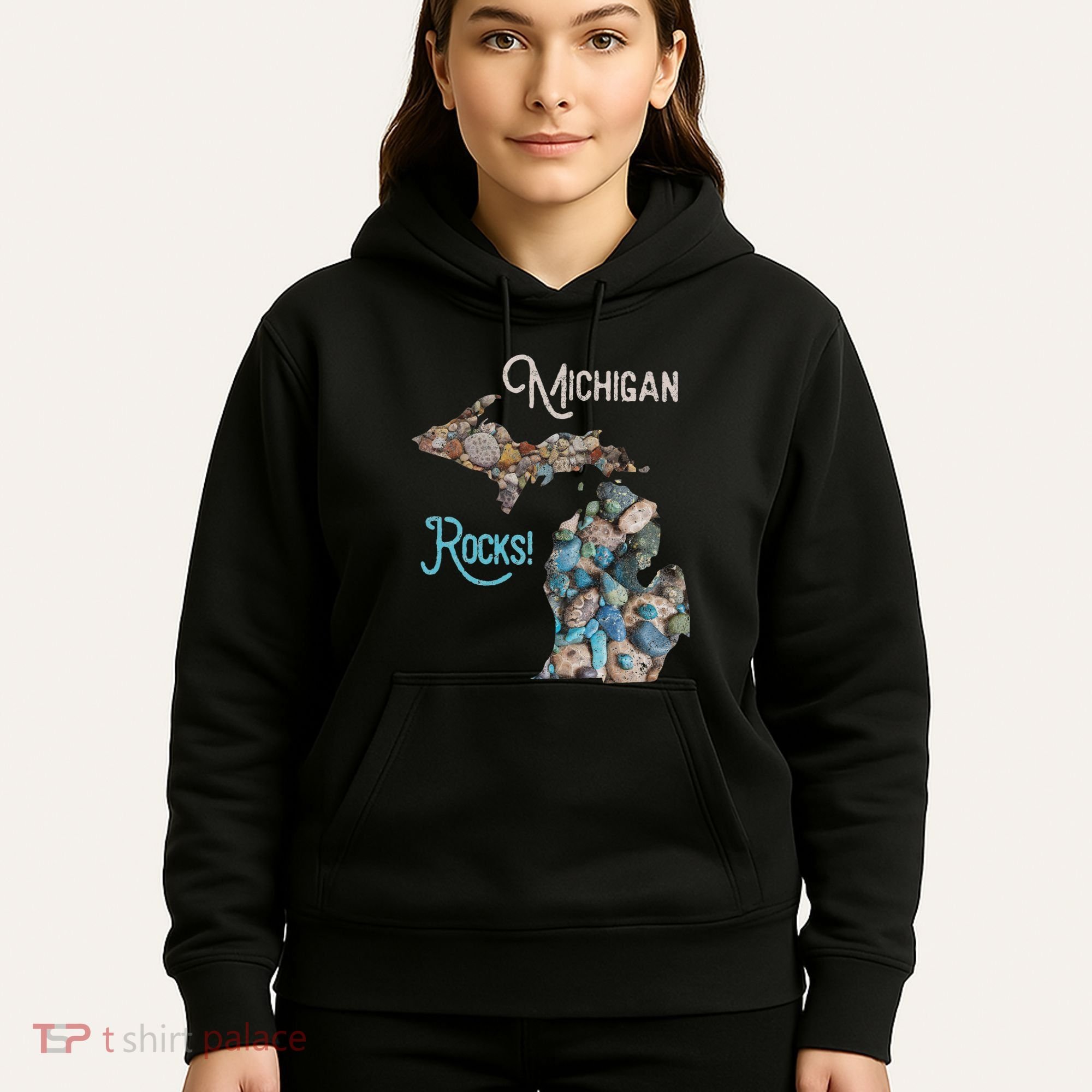 Michigan Rocks Petoskey Stone Hunting Great Lakes State Hoodie
