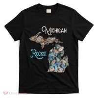 Michigan Rocks Petoskey Stone Hunting Great Lakes State T-Shirt thumb 0