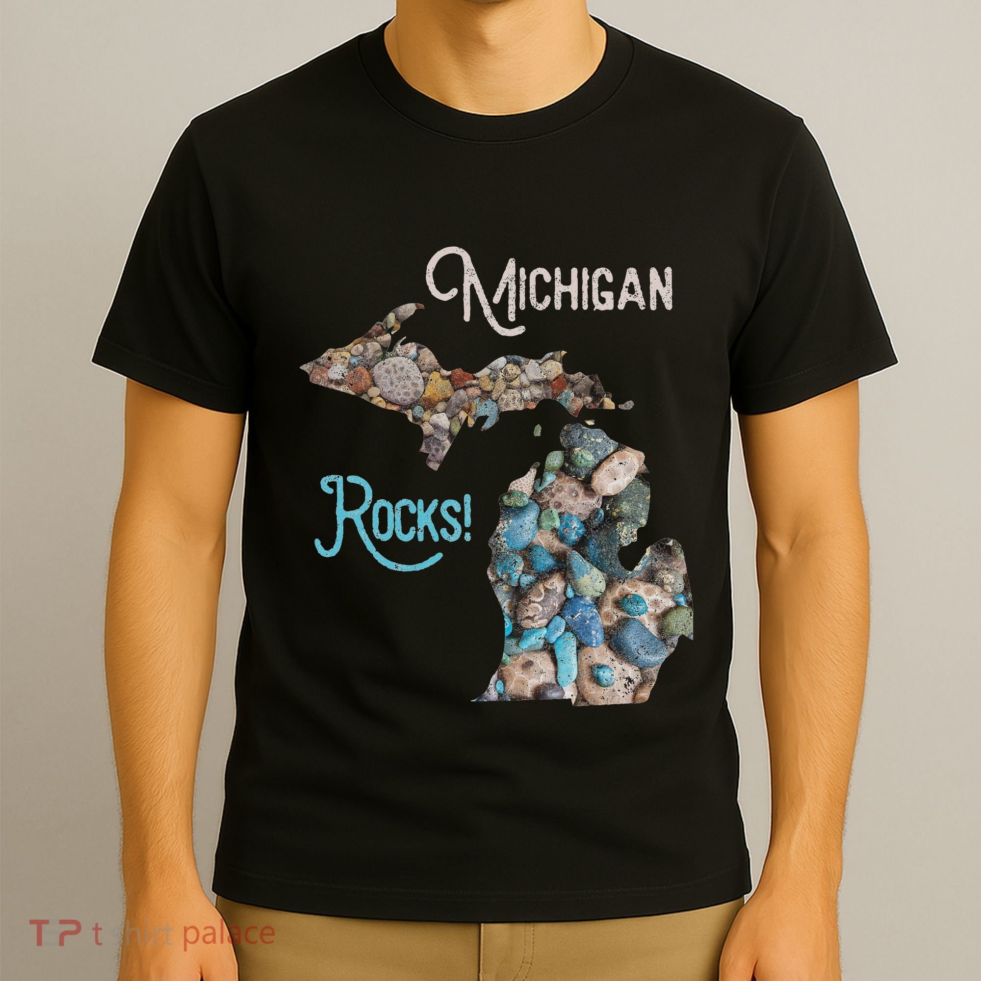 Michigan Rocks Petoskey Stone Hunting Great Lakes State T-Shirt