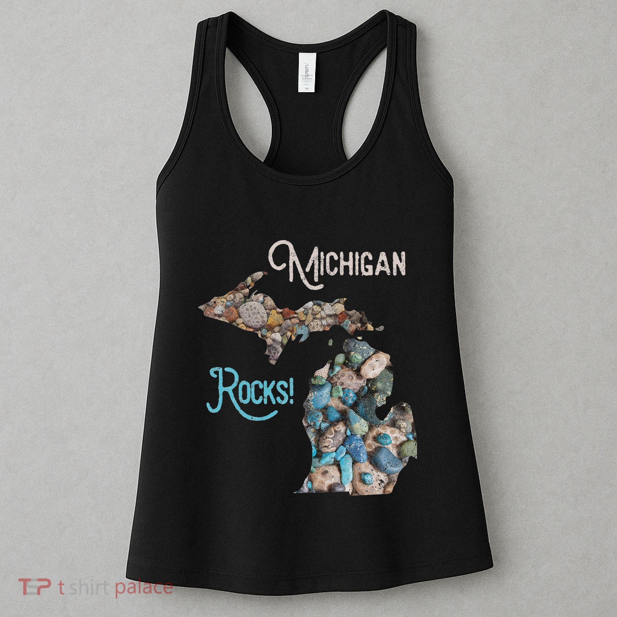 Michigan Rocks Petoskey Stone Hunting Great Lakes State Women's Tank Top