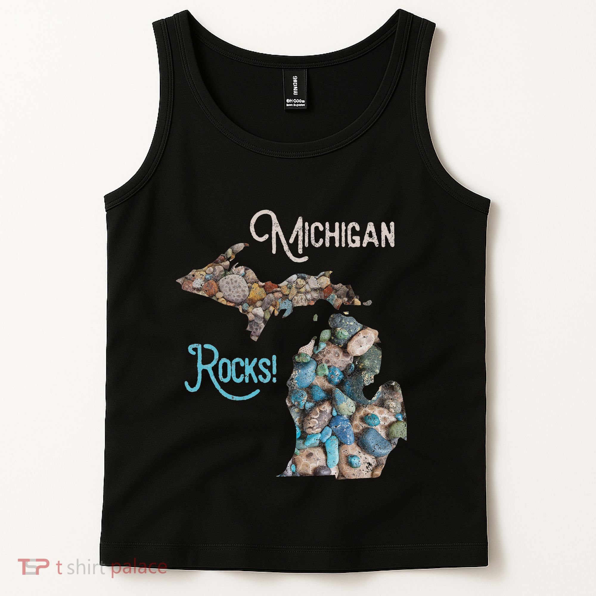 Michigan Rocks Petoskey Stone Hunting Great Lakes State Tank Top